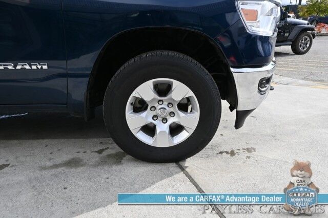 2023 Ram 1500 Big Horn / 4X4 / Crew Cab / eTorque / Level 1 Safety & Big Horn Group / Protection Group / Auto Start / Heated Seats & Steering / Lane Departure Alert / Back Up Camera / Tonneau Cover / Bed Liner / Tow Pkg / 1-Owner Anchorage AK