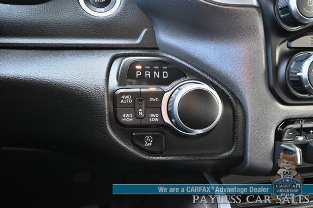 2023 Ram 1500 Big Horn / 4X4 / Crew Cab / eTorque / Level 1 Safety & Big Horn Group / Protection Group / Auto Start / Heated Seats & Steering / Lane Departure Alert / Back Up Camera / Tonneau Cover / Bed Liner / Tow Pkg / 1-Owner Anchorage AK
