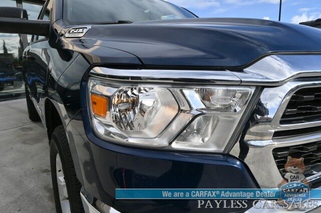 2023 Ram 1500 Big Horn / 4X4 / Crew Cab / eTorque / Level 1 Safety & Big Horn Group / Protection Group / Auto Start / Heated Seats & Steering / Lane Departure Alert / Back Up Camera / Tonneau Cover / Bed Liner / Tow Pkg / 1-Owner Anchorage AK
