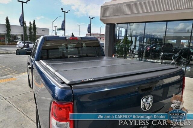 2023 Ram 1500 Big Horn / 4X4 / Crew Cab / eTorque / Level 1 Safety & Big Horn Group / Protection Group / Auto Start / Heated Seats & Steering / Lane Departure Alert / Back Up Camera / Tonneau Cover / Bed Liner / Tow Pkg / 1-Owner Anchorage AK