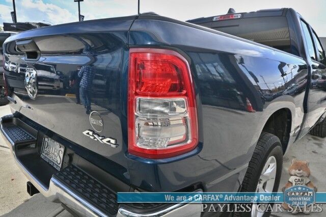 2023 Ram 1500 Big Horn / 4X4 / Crew Cab / eTorque / Level 1 Safety & Big Horn Group / Protection Group / Auto Start / Heated Seats & Steering / Lane Departure Alert / Back Up Camera / Tonneau Cover / Bed Liner / Tow Pkg / 1-Owner Anchorage AK