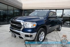 2023_Ram_1500_Big Horn / 4X4 / Quad Cab / eTorque / Level 1 Safety & Big Horn Group / Protection Group / Auto Start / Power & Heated Seats / Heated Steering / Lane Depart / Back Up Cam / Tonneau Cover / Bed Liner / Tow Pkg / 1-Owner_ Anchorage AK