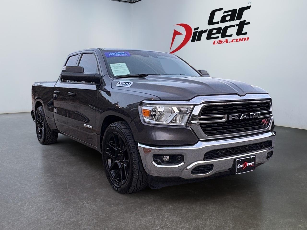 2023 Ram 1500 Big Horn, AUTO START/STOP, LANE KEEP ASSIST, FORWARD COLLISION ALERT, BLIND SPOT ALERT, APPLE CARPLAY/ANDROID AUTO, HEATED STEERING WHEEL & SEATS, BACKUP CAMERA WITH PARKING SENSORS, LOW MILES, ONLY 1 OWNER, CLEAN CARFAX, RIDE BIG IN THIS RAM 1500!