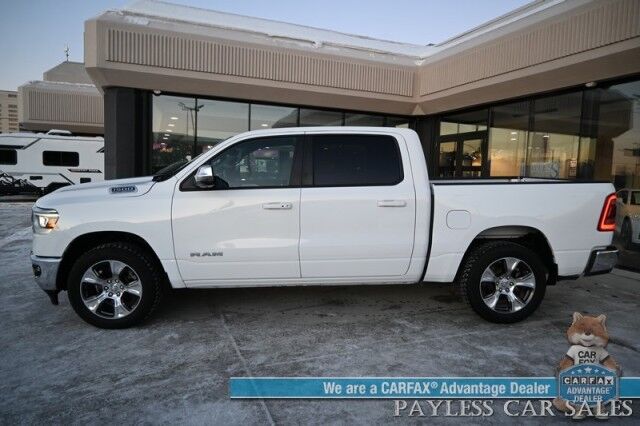 2023 Ram 1500 Laramie / 4X4 / Crew Cab / 5.7L V8 / AutoStart / Heated & Cooled Leather Seats / Heated Steering Wheel / Navigation / Forward Collision & Blind Spot Alert / Apple CarPlay & Android Auto / 22 MPG / Tow Pkg