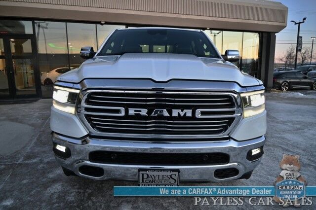 2023 Ram 1500 Laramie / 4X4 / Crew Cab / 5.7L V8 / AutoStart / Heated & Cooled Leather Seats / Heated Steering Wheel / Navigation / Forward Collision & Blind Spot Alert / Apple CarPlay & Android Auto / 22 MPG / Tow Pkg
