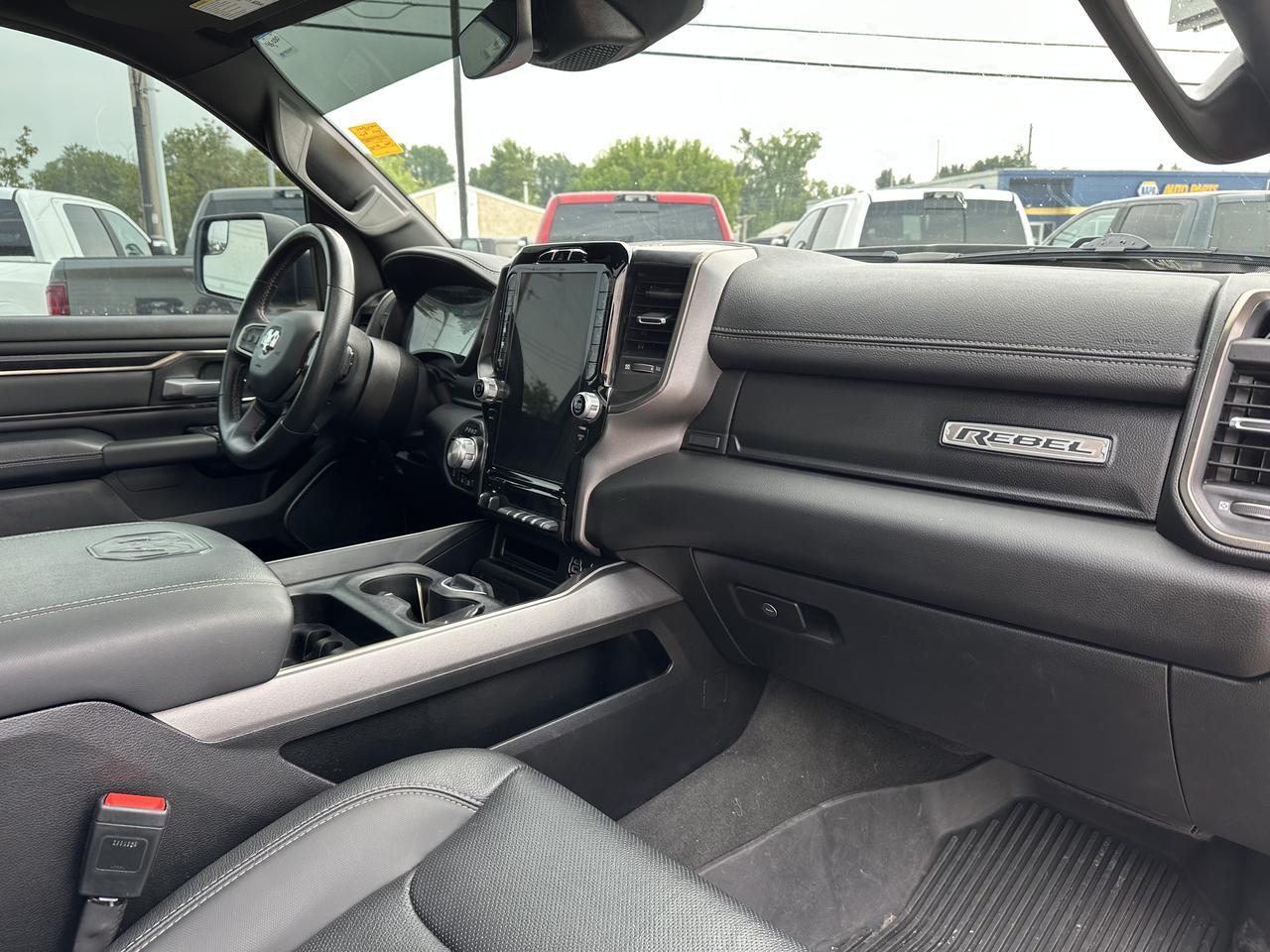 2023 Ram 1500 Rebel | Night Edition | Leather | Heated Seats & Wheel | Pano Sun Roof | Harman / Kardon Audio Redwater AB