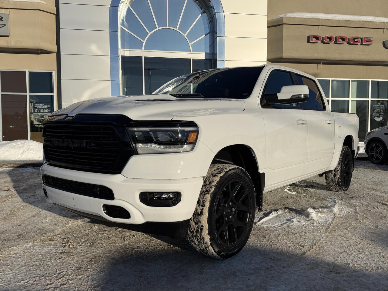 2023 Ram 1500 Sport | Night Edition | Leather 'n Suede | Heated Seats | Tow Package | Box Liner | Alpine Redwater AB