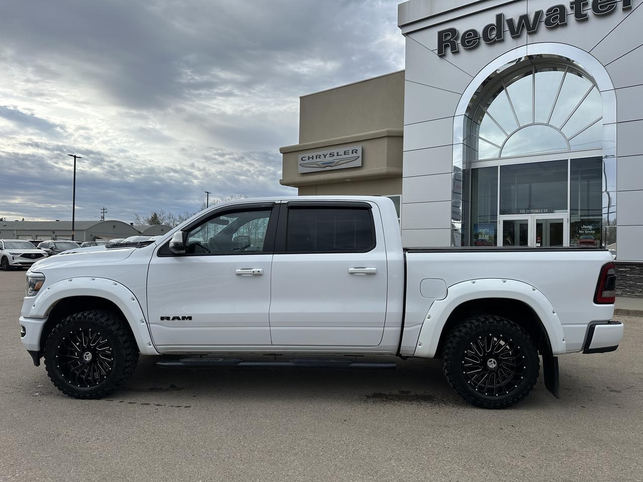 2023 Ram 1500 Sport Crew Cab 4x4 | Aftermarket Rims Tires | Flares | 12IN Display | Alpine Audio | NAV Redwater AB