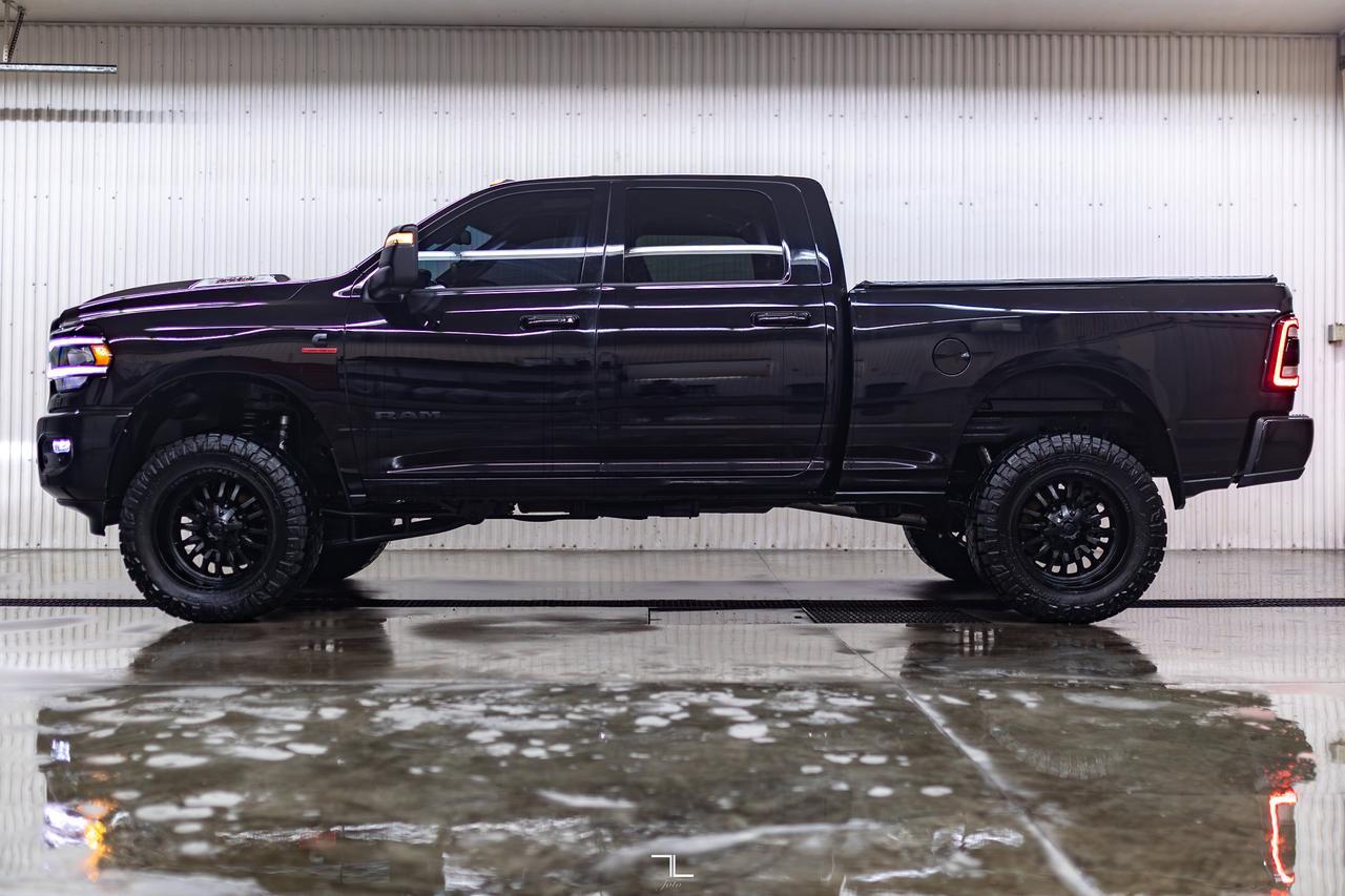 2023 Ram 2500 4x4 Crew Cab Laramie Night Edition Diesel Leather Roof Nav 6&quot; Lift Red Deer AB