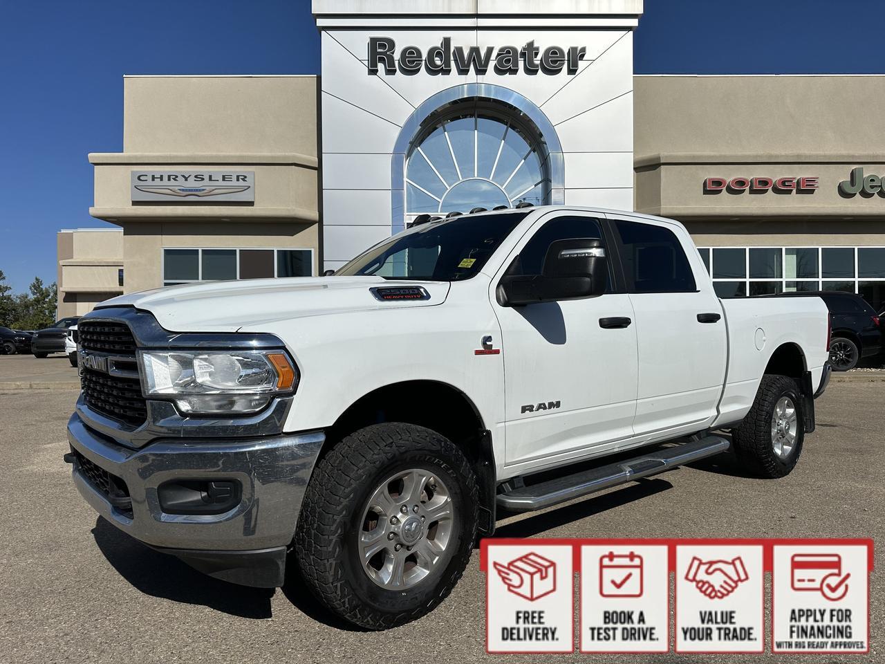 2023 Ram 2500 Big Horn Crew Cab 4x4 | Cummins Diesel | Premium Cloth Heated Seats | Remote Start | NAV | Side Step