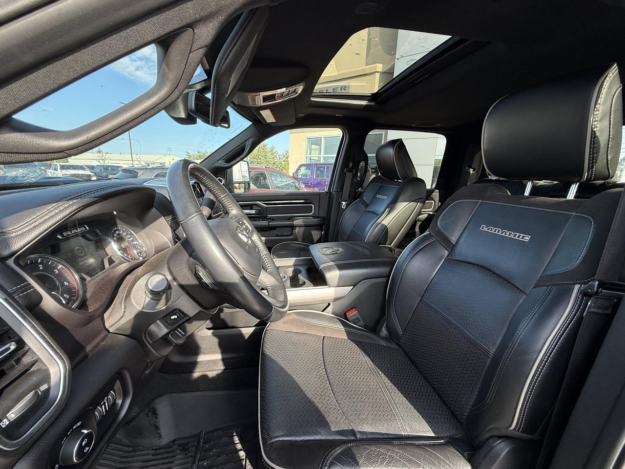 2023 Ram 2500 Laramie Crew Cab 4x4 | Low KMs | Cummins Diesel | Patriot Blue | Heated Vented Leather | 12IN NAV Redwater AB