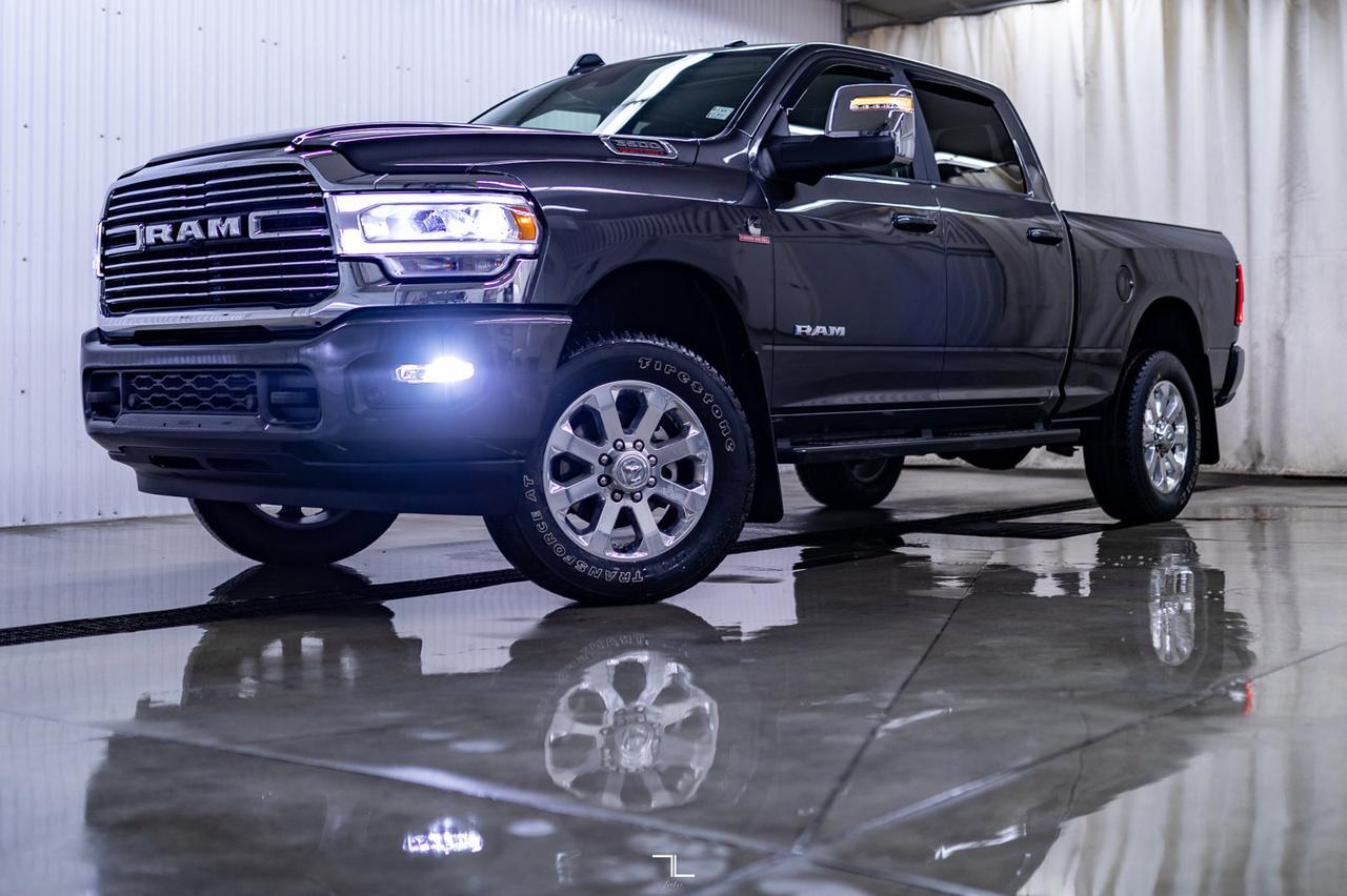 2023 Ram 3500 4x4 Crew Cab Laramie Diesel AISIN  Leather Roof Nav BCam Red Deer AB