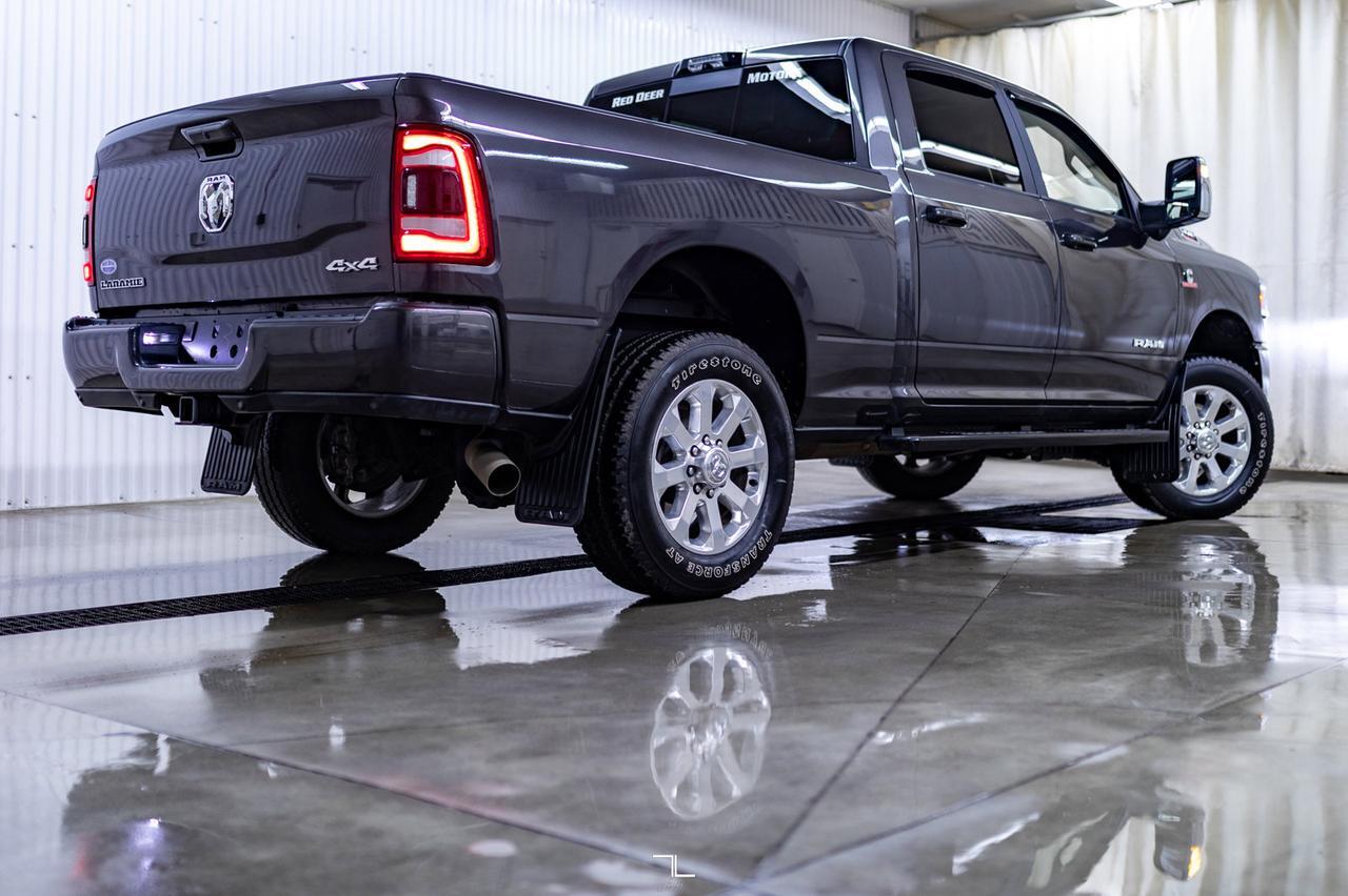 2023 Ram 3500 4x4 Crew Cab Laramie Diesel AISIN  Leather Roof Nav BCam Red Deer AB