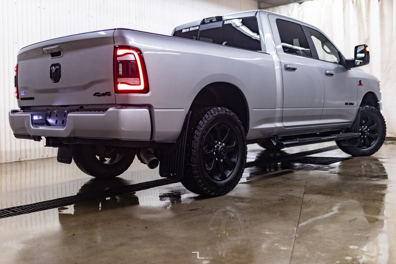 2023 Ram 3500 4x4 Crew Cab Laramie Night Edition Diesel AISIN Leather Roof Nav Red Deer AB