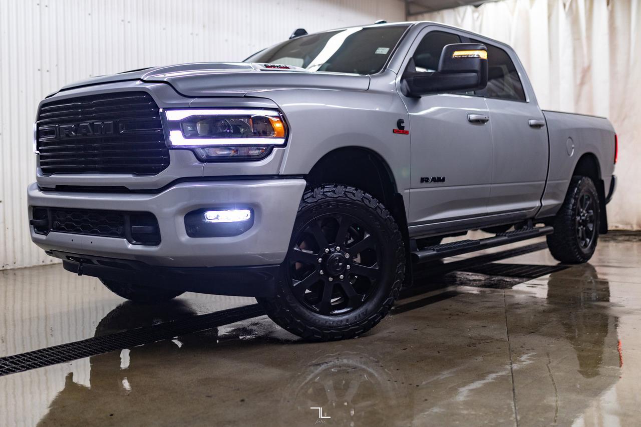 2023 Ram 3500 4x4 Crew Cab Laramie Night Edition Diesel AISIN Leather Roof Nav Red Deer AB