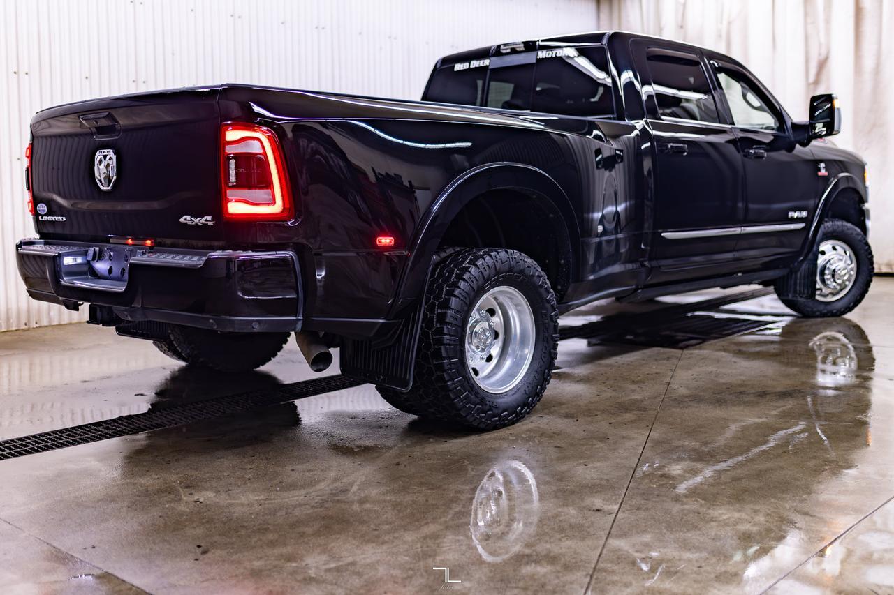 2023 Ram 3500 4x4 Crew Cab Limited Dually Diesel Leather Nav BCam Red Deer AB