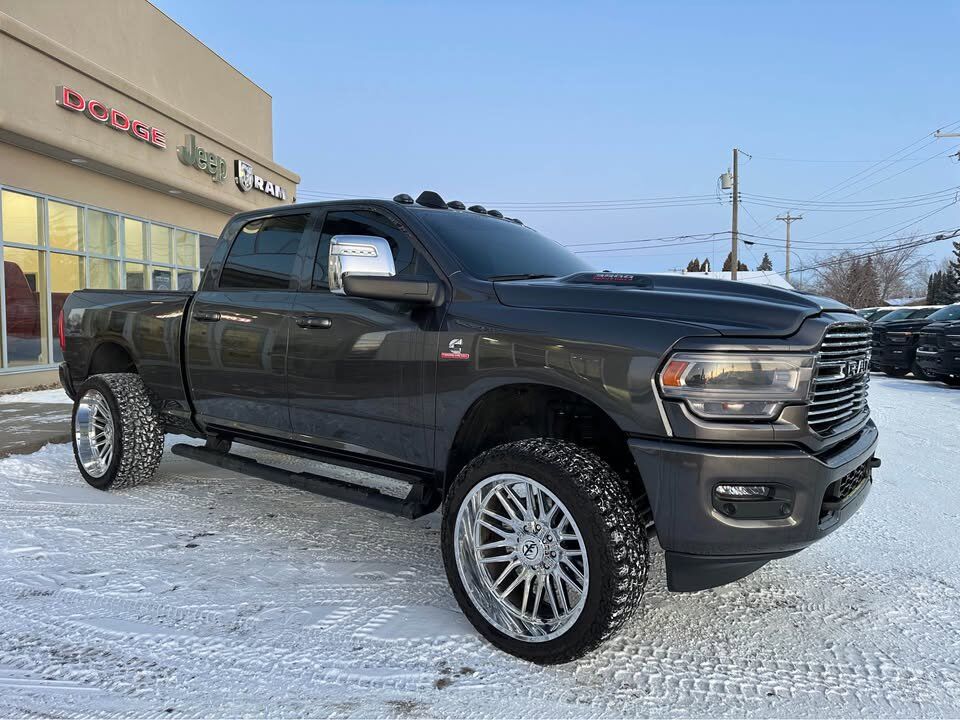 2023 Ram 3500 Laramie | 24IN Rims | Level Kit | 360 Camera | 68RFE | Sun Roof | 5th Wheel Prep | LVL 1 Group Redwater AB