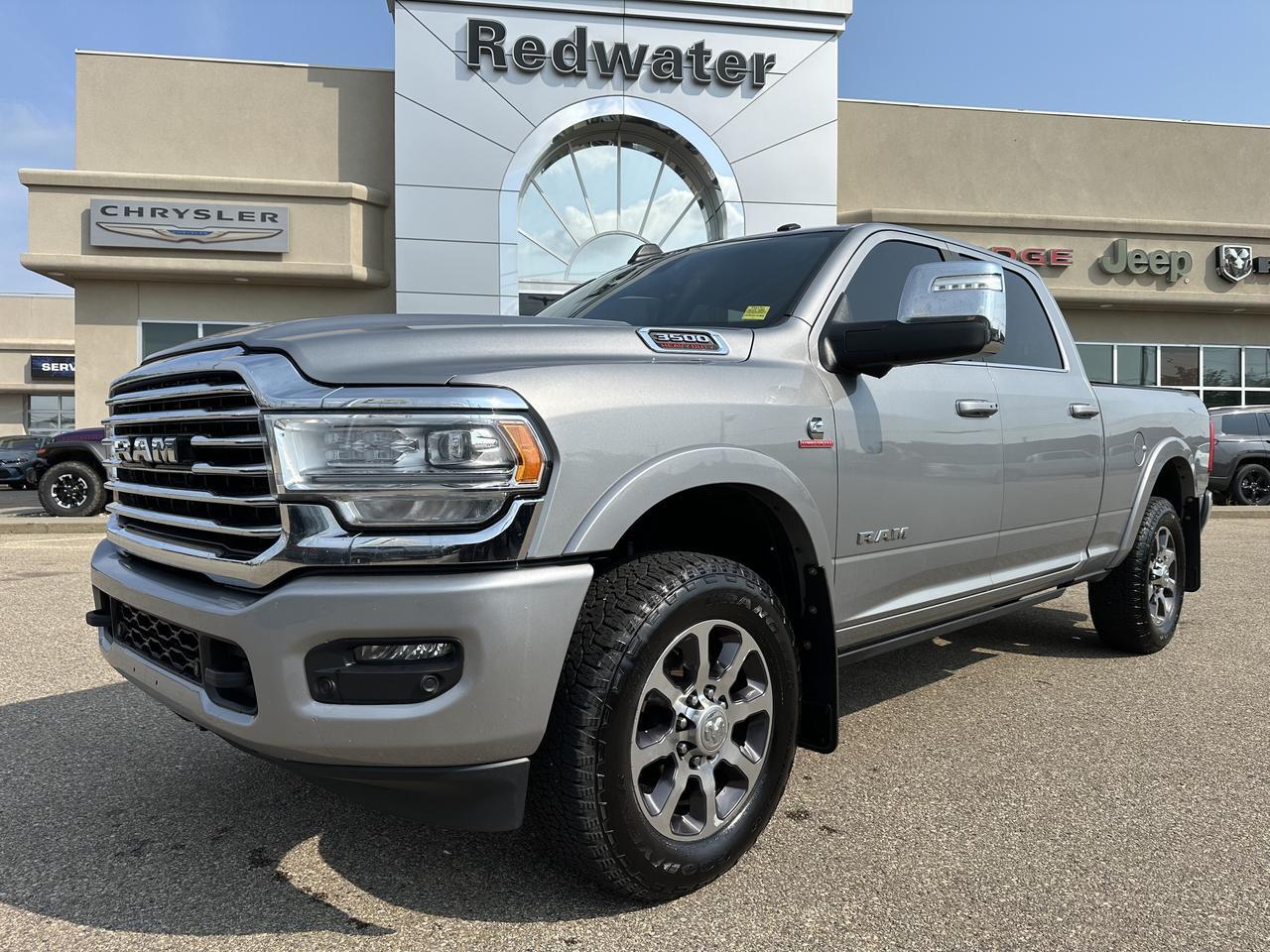 2023 Ram 3500 Limited Longhorn | Aisin | 360 Camera | Safety Group | Tow Tech Pkg | Rear Bags | 5th Wheel Prep Redwater AB
