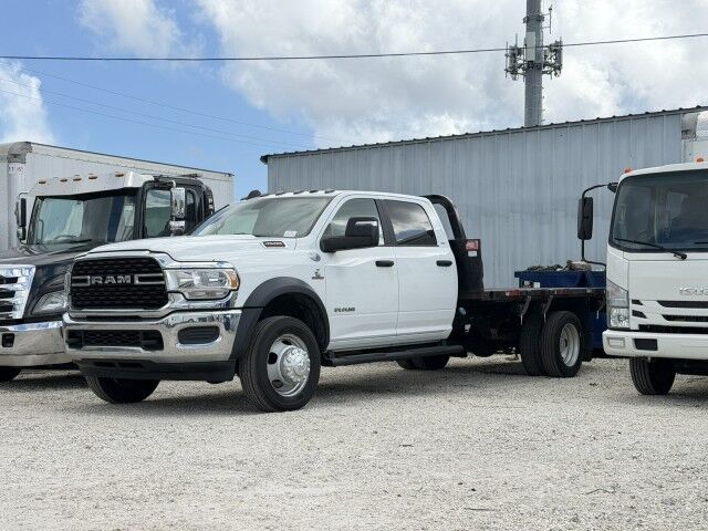 2023 Ram 4500 SLT 4x4 Crew Cab 12' Steel Flatbed Gooseneck Hauler Truck
