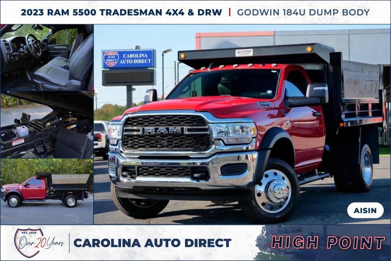 2023 Ram 5500 Tradesman 4X4 / DRW / Godwin 184U Dump Body / AISIN / Diesel