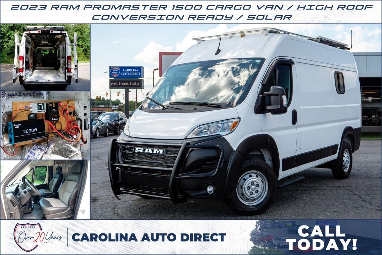 2023 Ram ProMaster 1500 Cargo Van / High Roof / Conversion Ready / Solar!