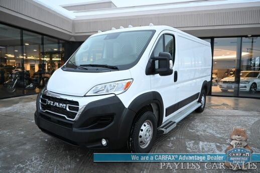 2023 Ram ProMaster 2500 / 3.6L V6 / Premium Cloth Seats / Power Mirrors, Windows, & Locks / Apple CarPlay & Android Auto / Back Up Camera / Keyless Entry & Start / Cruise Control / Bulk Head / Side Steps / 1-Owner Anchorage AK