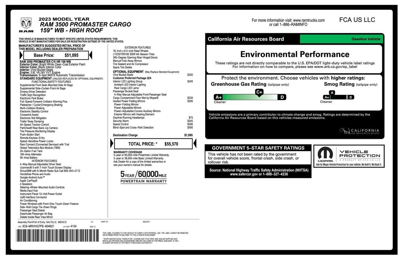 2023 Ram ProMaster Cargo Van Tallmadge OH