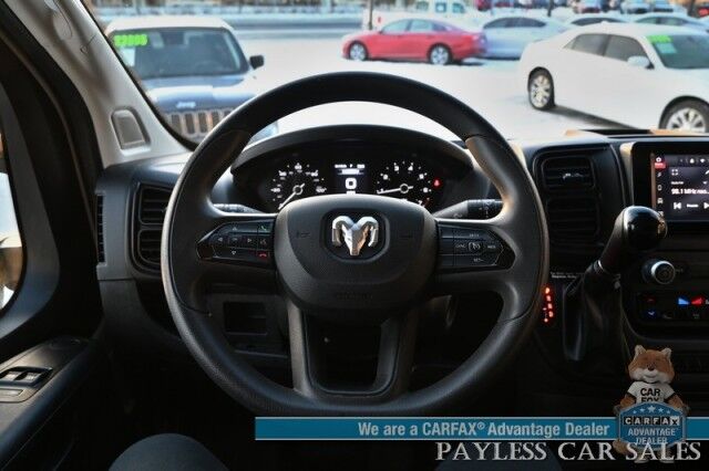 2023 Ram ProMaster Cargo Van 2500 / 3.6L V6 / Premium Cloth Seats / Power Mirrors, Windows, & Locks / Apple CarPlay & Android Auto / Back Up Camera / Keyless Entry & Start / Cruise Control / Bulk Head / Side Steps / 1-Owner Wasilla AK