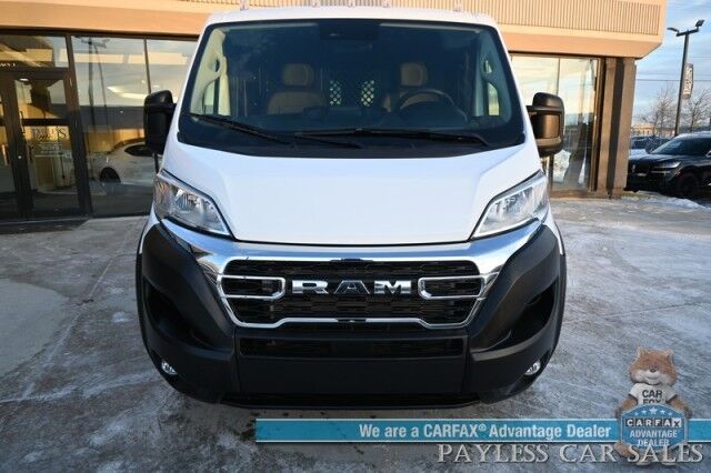 2023 Ram ProMaster Cargo Van 2500 / 3.6L V6 / Premium Cloth Seats / Power Mirrors, Windows, & Locks / Apple CarPlay & Android Auto / Back Up Camera / Keyless Entry & Start / Cruise Control / Bulk Head / Side Steps / 1-Owner