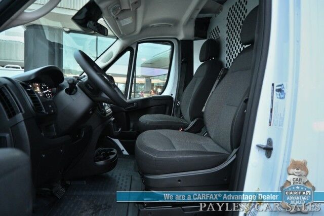 2023 Ram ProMaster Cargo Van 2500 / 3.6L V6 / Premium Cloth Seats / Power Mirrors, Windows, & Locks / Apple CarPlay & Android Auto / Back Up Camera / Keyless Entry & Start / Cruise Control / Bulk Head / Side Steps / 1-Owner Anchorage AK