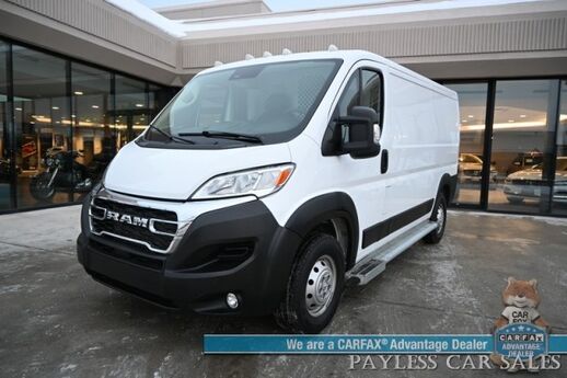 2023 Ram ProMaster Cargo Van 2500 / 3.6L V6 / Premium Cloth Seats / Power Mirrors, Windows, & Locks / Apple CarPlay & Android Auto / Back Up Camera / Keyless Entry & Start / Cruise Control / Bulk Head / Side Steps / 1-Owner Anchorage AK