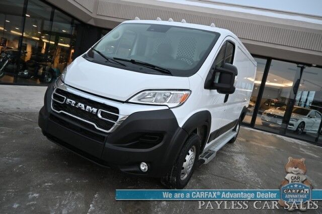 2023 Ram ProMaster Cargo Van 2500 / 3.6L V6 / Premium Cloth Seats / Power Mirrors, Windows, & Locks / Apple CarPlay & Android Auto / Back Up Camera / Keyless Entry & Start / Cruise Control / Bulk Head / Side Steps / 1-Owner Anchorage AK