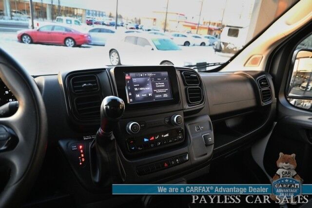 2023 Ram ProMaster Cargo Van 2500 / 3.6L V6 / Premium Cloth Seats / Power Mirrors, Windows, & Locks / Apple CarPlay & Android Auto / Back Up Camera / Keyless Entry & Start / Cruise Control / Bulk Head / Side Steps / 1-Owner Anchorage AK 2023 Ram ProMaster Cargo Van 2500 / 3.6L V6 / Premium Cloth Seats / Power Mirrors, Windows, & Locks / Apple CarPlay & Android Auto / Back Up Camera / Keyless Entry & Start / Cruise Control / Bulk Head / Side Steps / 1-Owner Anchorage AK