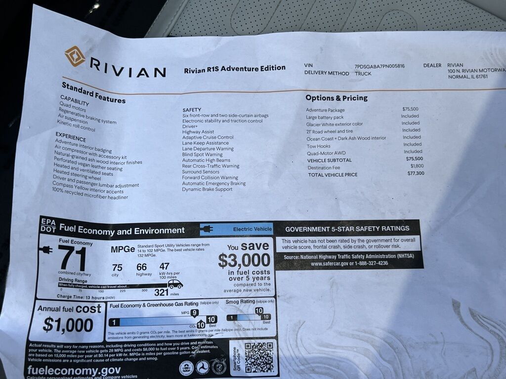 2023 Rivian R1S Adventure Indianapolis IN