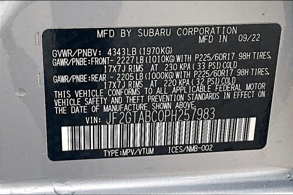 2023 Subaru Crosstrek Base OR