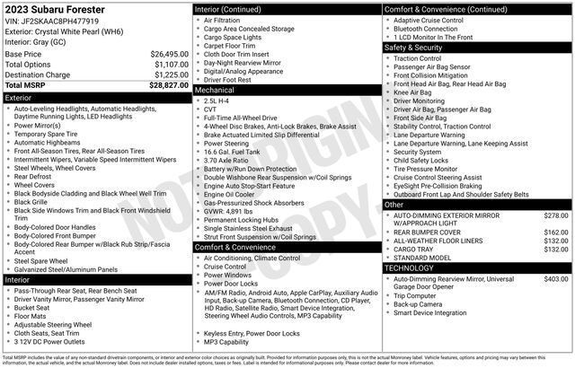 2023 Subaru Forester Base Raleigh NC