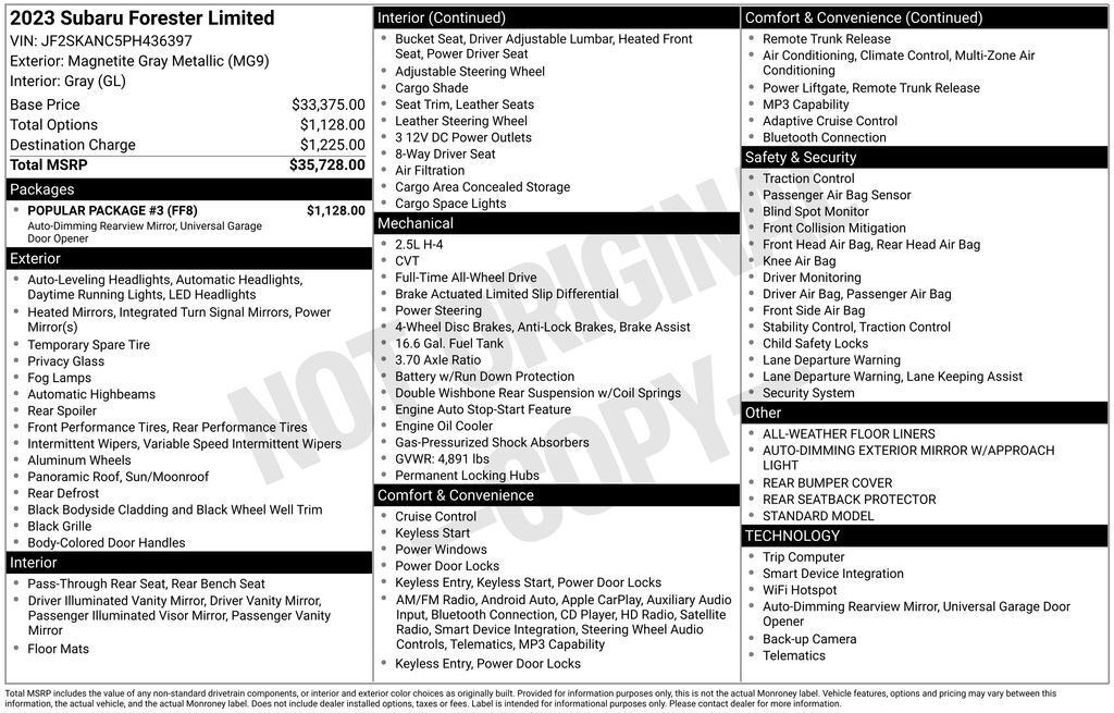 2023 Subaru Forester Limited Akron OH