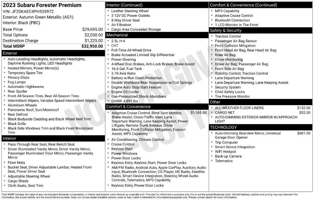 2023 Subaru Forester Premium OR