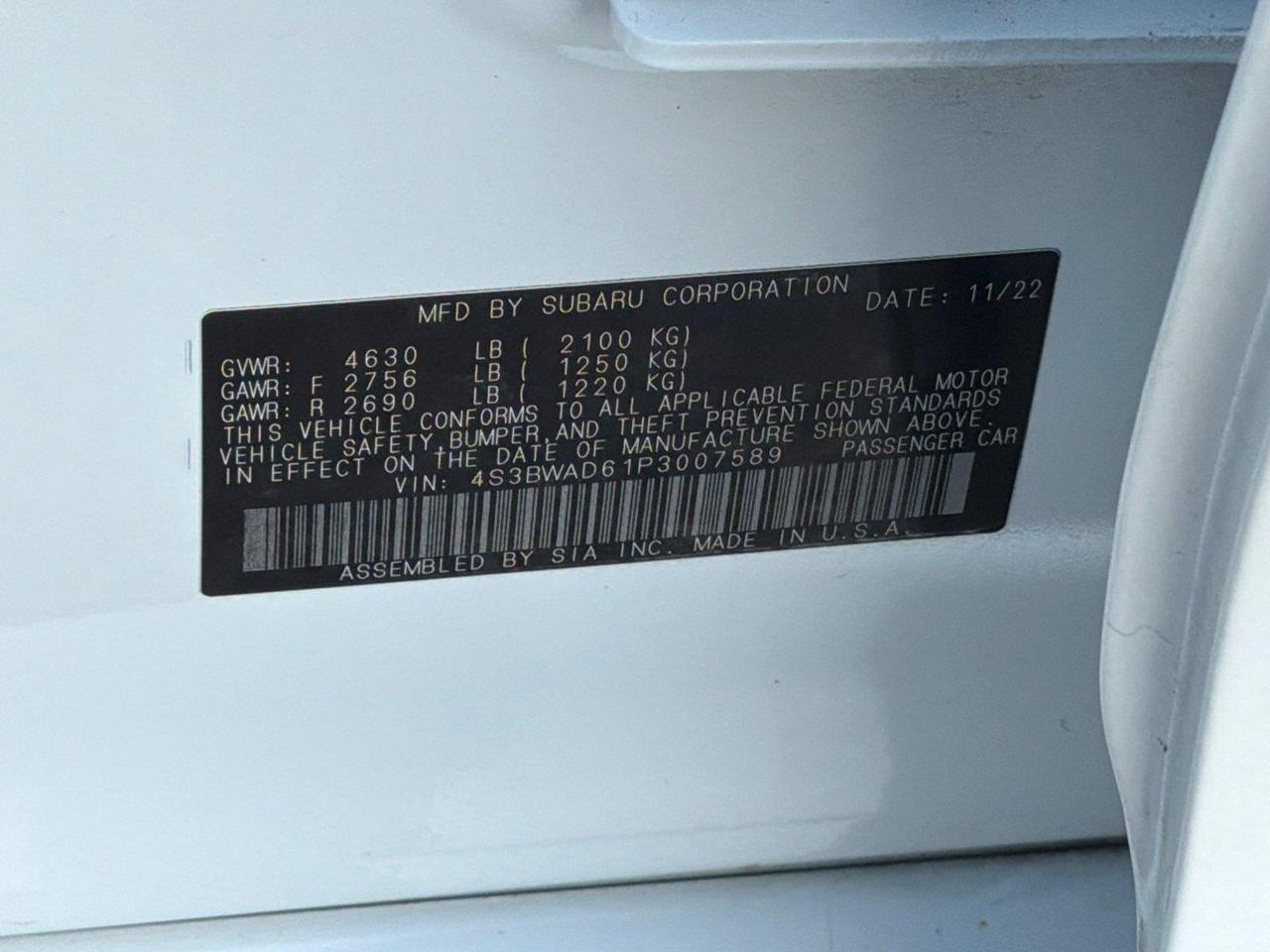 2023 Subaru Legacy Premium Hagerstown MD