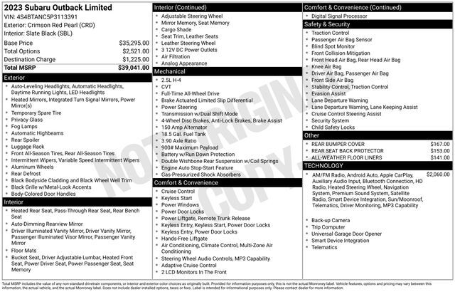 2023 Subaru Outback Limited Raleigh NC