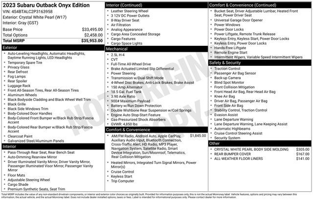 2023 Subaru Outback Onyx Edition Raleigh NC