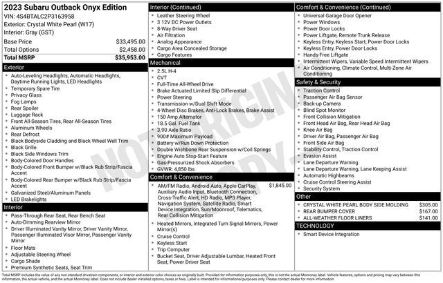 2023 Subaru Outback Onyx Edition Raleigh NC
