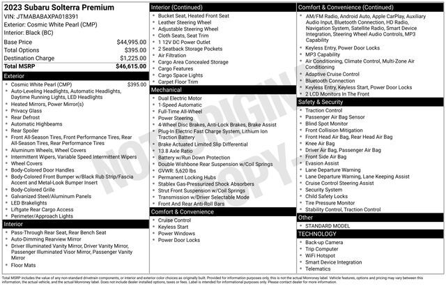 2023 Subaru Solterra Premium Raleigh NC