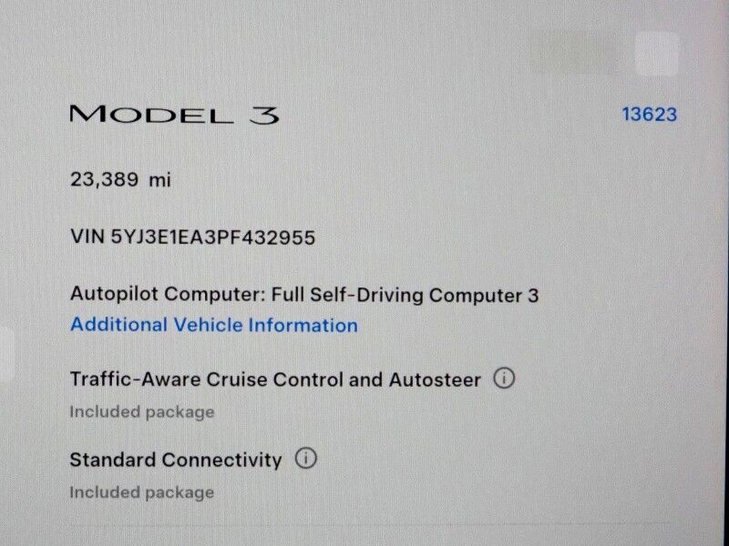 2023 Tesla Model 3 *AUTOPILOT, NAVIGATION, SAFETY ALERTS, ADAPTIVE CRUISE, SURROUND VIEW CAMERAS, PANORAMA GLASS ROOF, HEATED SEATS/STEERING WHEEL, BLUETOOTH, WIRELESS CHARGING