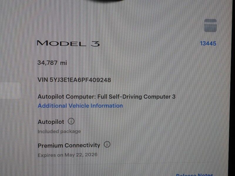 2023 Tesla Model 3 *AUTOPILOT, NAVIGATION, SAFETY ALERTS, ADAPTIVE CRUISE, SURROUND VIEW CAMERAS, PANORAMA GLASS ROOF, HEATED SEATS/STEERING WHEEL, BLUETOOTH, WIRELESS CHARGING Round Rock TX
