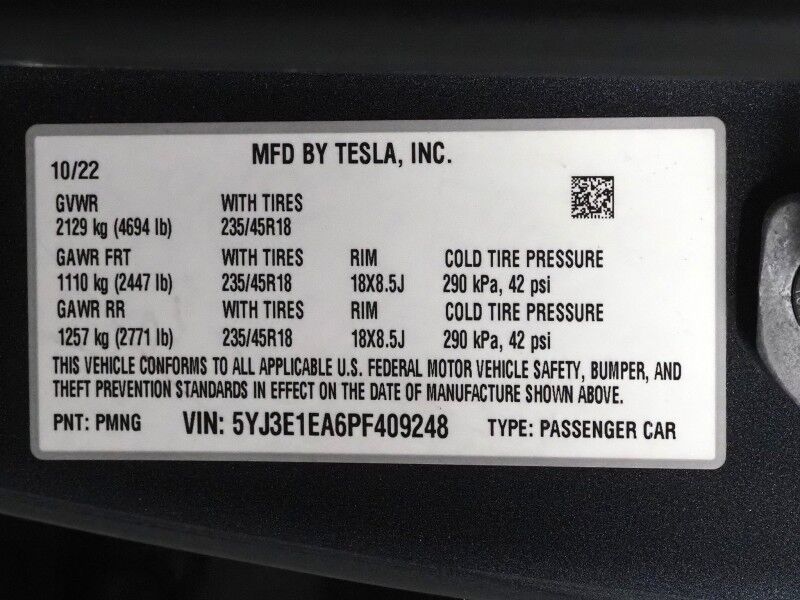 2023 Tesla Model 3 *AUTOPILOT, NAVIGATION, SAFETY ALERTS, ADAPTIVE CRUISE, SURROUND VIEW CAMERAS, PANORAMA GLASS ROOF, HEATED SEATS/STEERING WHEEL, BLUETOOTH, WIRELESS CHARGING Round Rock TX