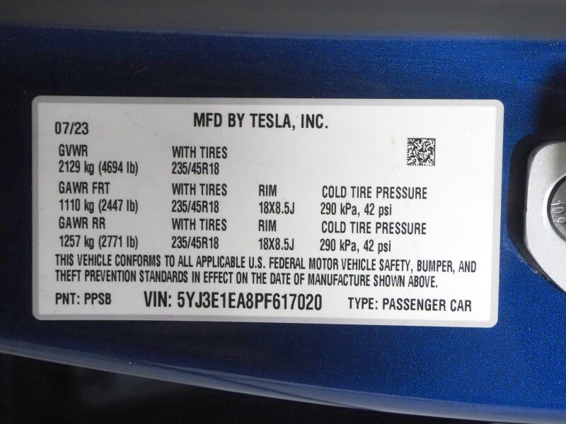 2023 Tesla Model 3 *AUTOPILOT, NAVIGATION, SAFETY ALERTS, ADAPTIVE CRUISE, SURROUND VIEW CAMERAS, PANORAMA GLASS ROOF, HEATED SEATS/STEERING WHEEL, BLUETOOTH, WIRELESS CHARGING Round Rock TX