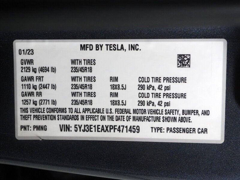2023 Tesla Model 3 *AUTOPILOT, NAVIGATION, SAFETY ALERTS, ADAPTIVE CRUISE, SURROUND VIEW CAMERAS, PANORAMA GLASS ROOF, HEATED SEATS/STEERING WHEEL, BLUETOOTH, WIRELESS CHARGING Round Rock TX
