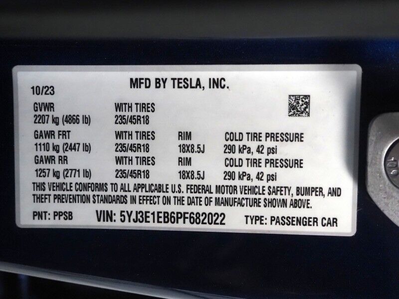 2023 Tesla Model 3 Long Range AWD *TRAFFIC AWARE CRUISE CONTROL, NAVIGATION, SAFETY ALERTS, SURROUND VIEW CAMERAS, PANORAMA GLASS ROOF, HEATED SEATS/STEERING WHEEL,18 INCH WHEELS, BLUETOOTH, WIRELESS CHARGING Round Rock TX