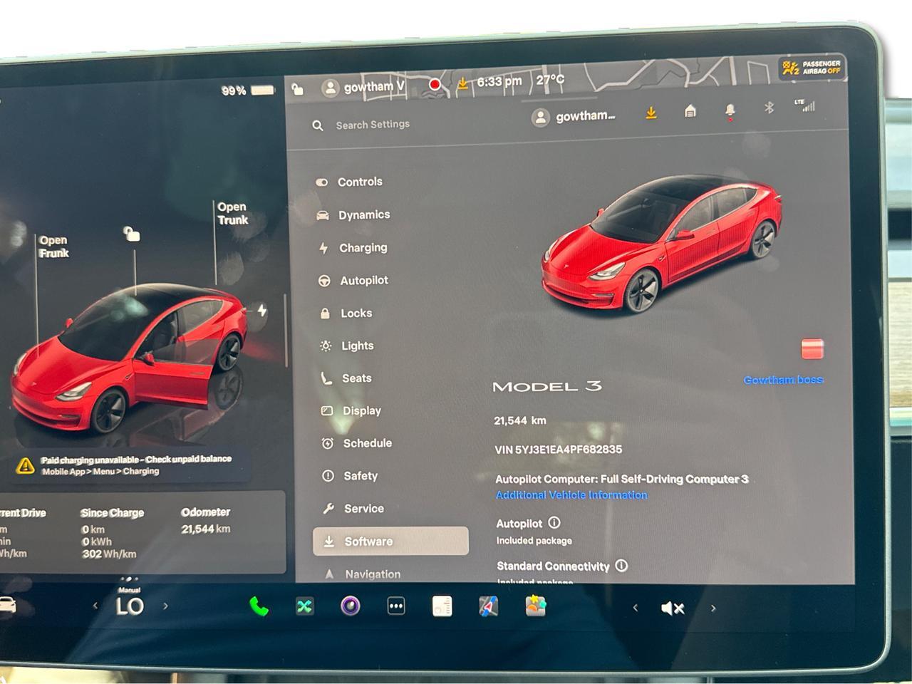 2023 Tesla Model 3 RWD *Ltd Avail*ONE OWNER/NO ACCIDENT/SHOWROOM CONDITION Richmond Hill ON
